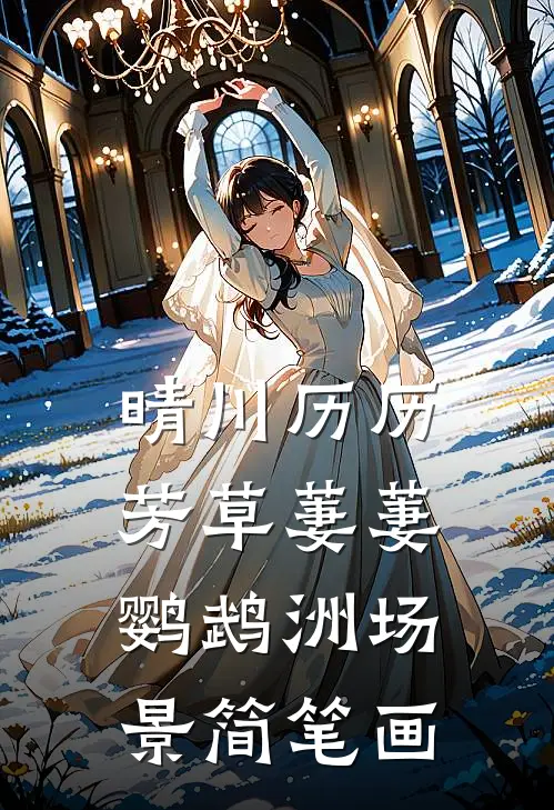 晴川历历芳草萋萋鹦鹉洲场景简笔画